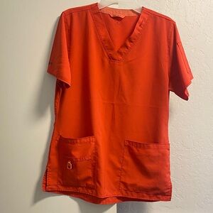 Carhartt Women's Orange Scrub Top
